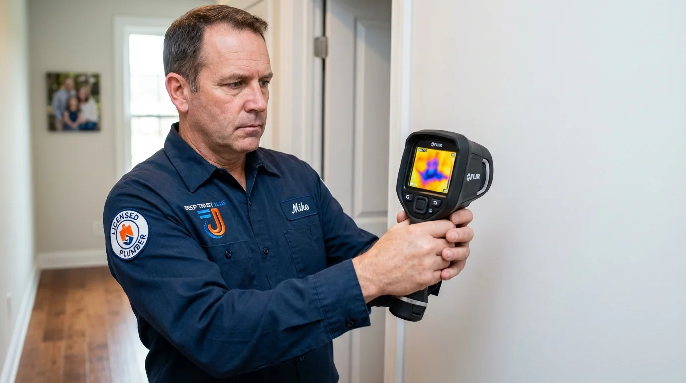 Thermal imaging leak detection by Johns Plumbing LLC in Willimantic